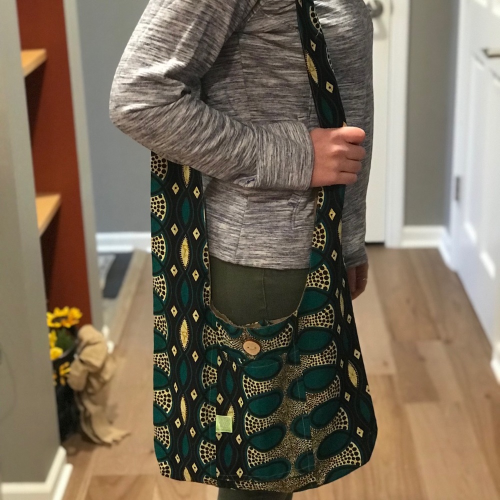 Handmade purse with fabric from Swaziland